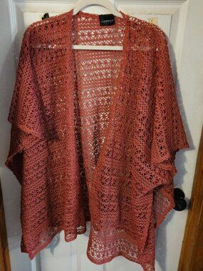 NWT Lane Bryant open front crochet kimono BOHO Look Plus size /One size fits all